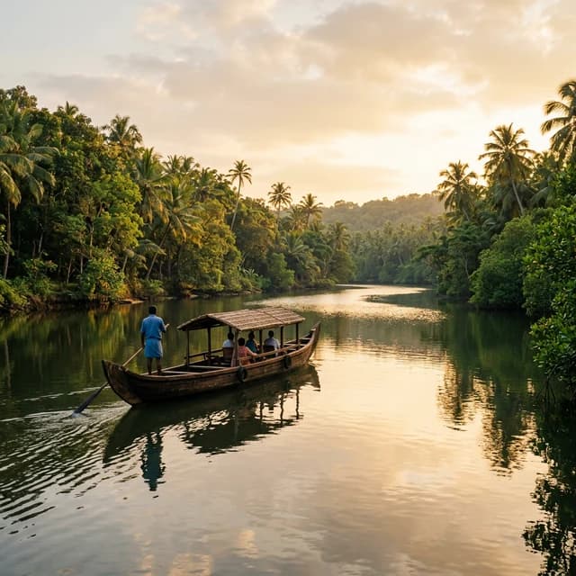 Boat Ride near TAM-BoSa Homestay Udupi